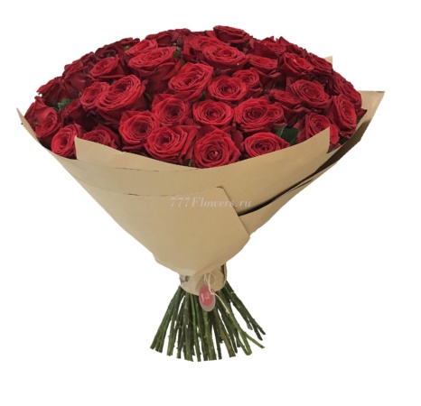 №1121 - Букет из 51 красной розы - фото 777flowers