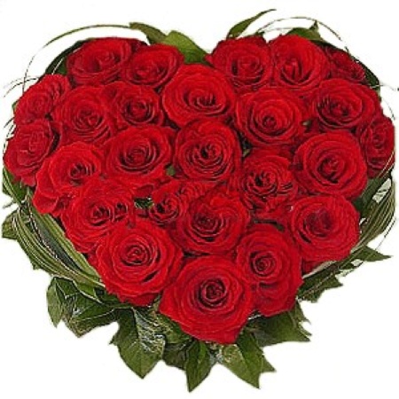 №7014 - Сердце из красных роз - фото 777flowers