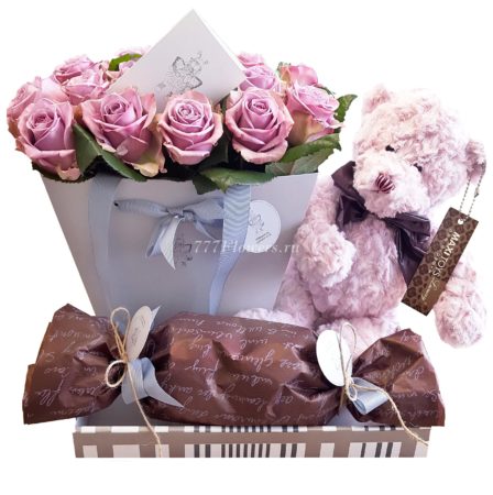 №0706 - Фирменная сумка с розами - фото 777flowers