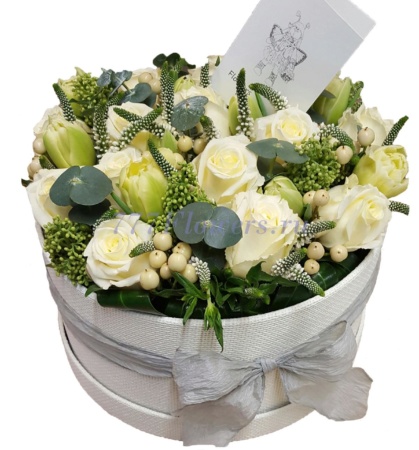 №0806 - Большая коробка с розами - фото 777flowers