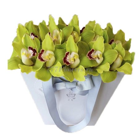№0716 - Фирменная сумка с орхидеей - фото 777flowers