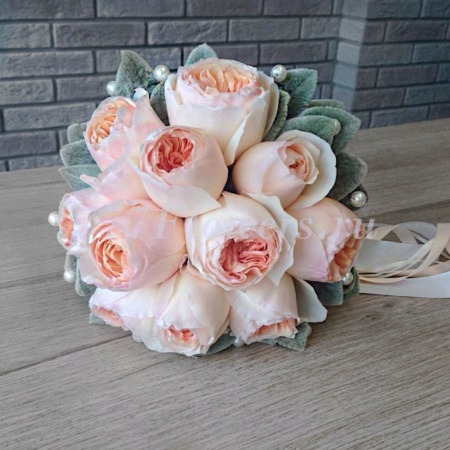 №2216 - Букет невесты из пионовидной розы - фото 777flowers