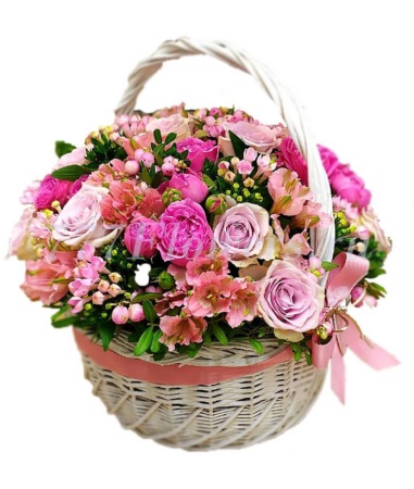 №4046 - Корзина в розовом цвете - фото 777flowers