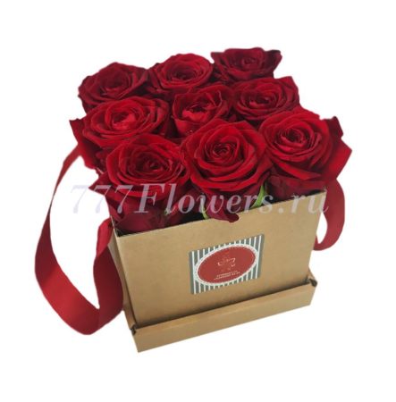 №5214 - Коробка с розами серии FlowerBox - фото 777flowers