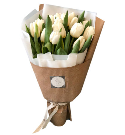 №1074 - Букет из 15 тюльпанов. Коллекция SoLucky - фото 777flowers
