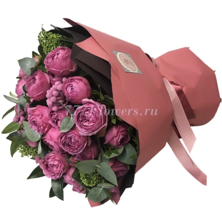 №1083 - Букет с кустовой пионовидной розой - фото 777flowers