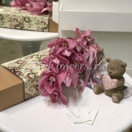 №5513 - Фирменная коробка FlowerCase Орхидея - фото 777flowers
