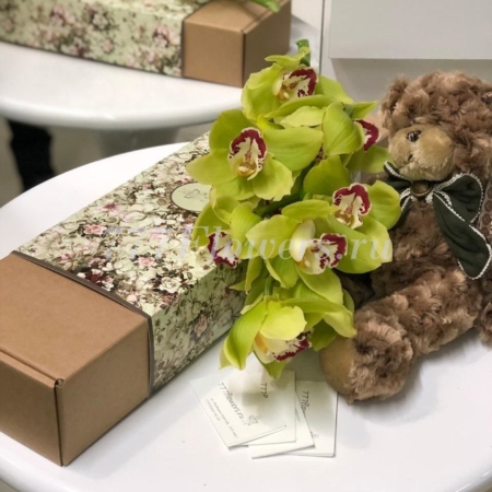 №5514 - Фирменная коробка FlowerCase Орхидея - фото 777flowers
