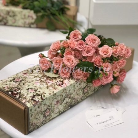 №5516 - Фирменная коробка FlowerCase Кустовые розы - фото 777flowers