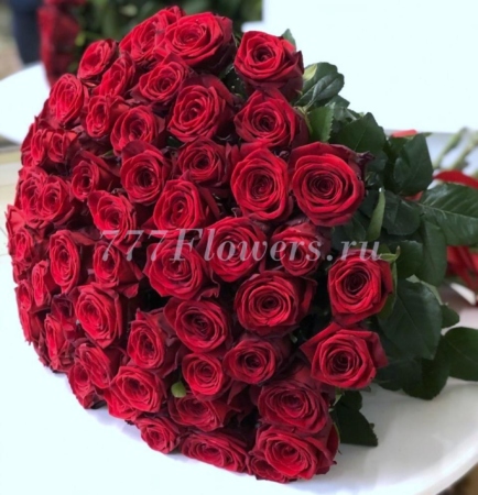 №1116 - Букет из 75 красных роз - фото 777flowers