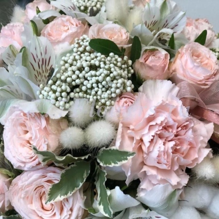 №4038 - Интерьерная композиция в нежном розовом цвете  - фото 777flowers