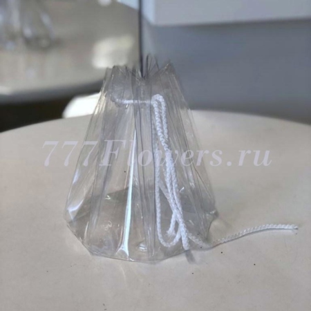 №7351 - Ваза пластиковая для букета с завязками - фото 777flowers