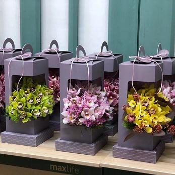Цветочные фонарики FlowerLamp с орхидеями корпоративный заказ Фото1
